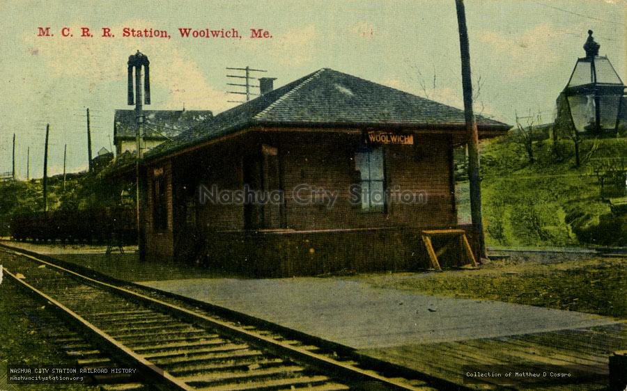 Postcard: Maine Central Railroad Station, Woolwich, Maine